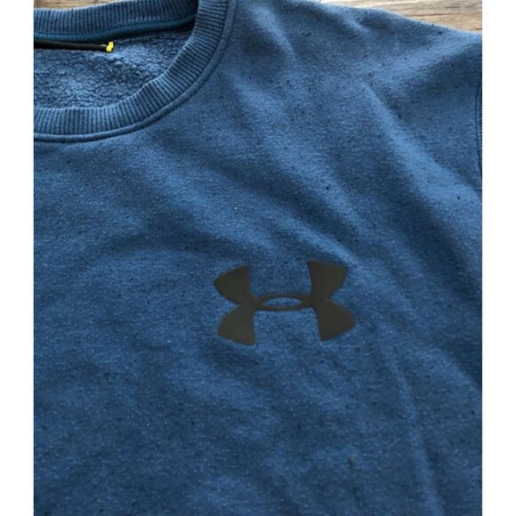 Under Armour Mens XL Blue with Black Speckle Sweatshirt Pullover - Picture 2 of 5
